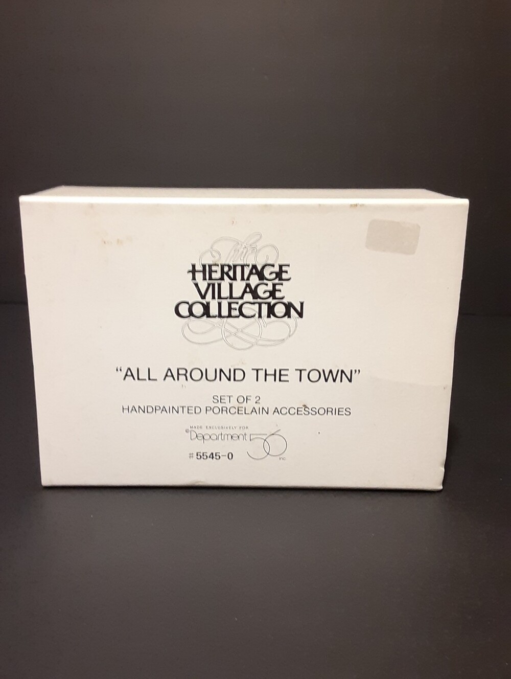 Vintage Department 56 All Around The Town 2 Pc Set Christmas Village Accessories